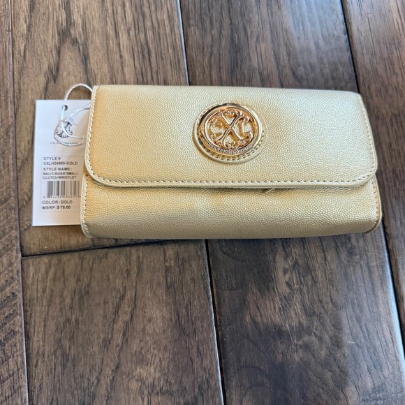 CXL by Christian Lacroix Handbags - CXL Christian Lacroix Bali Caviar Small Clutch Wristlet Gold CXLH24989-GOLD NWT